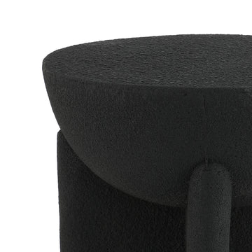 Brady 16.25" Minimalist Modern Drum Indoor/Outdoor Accent Table